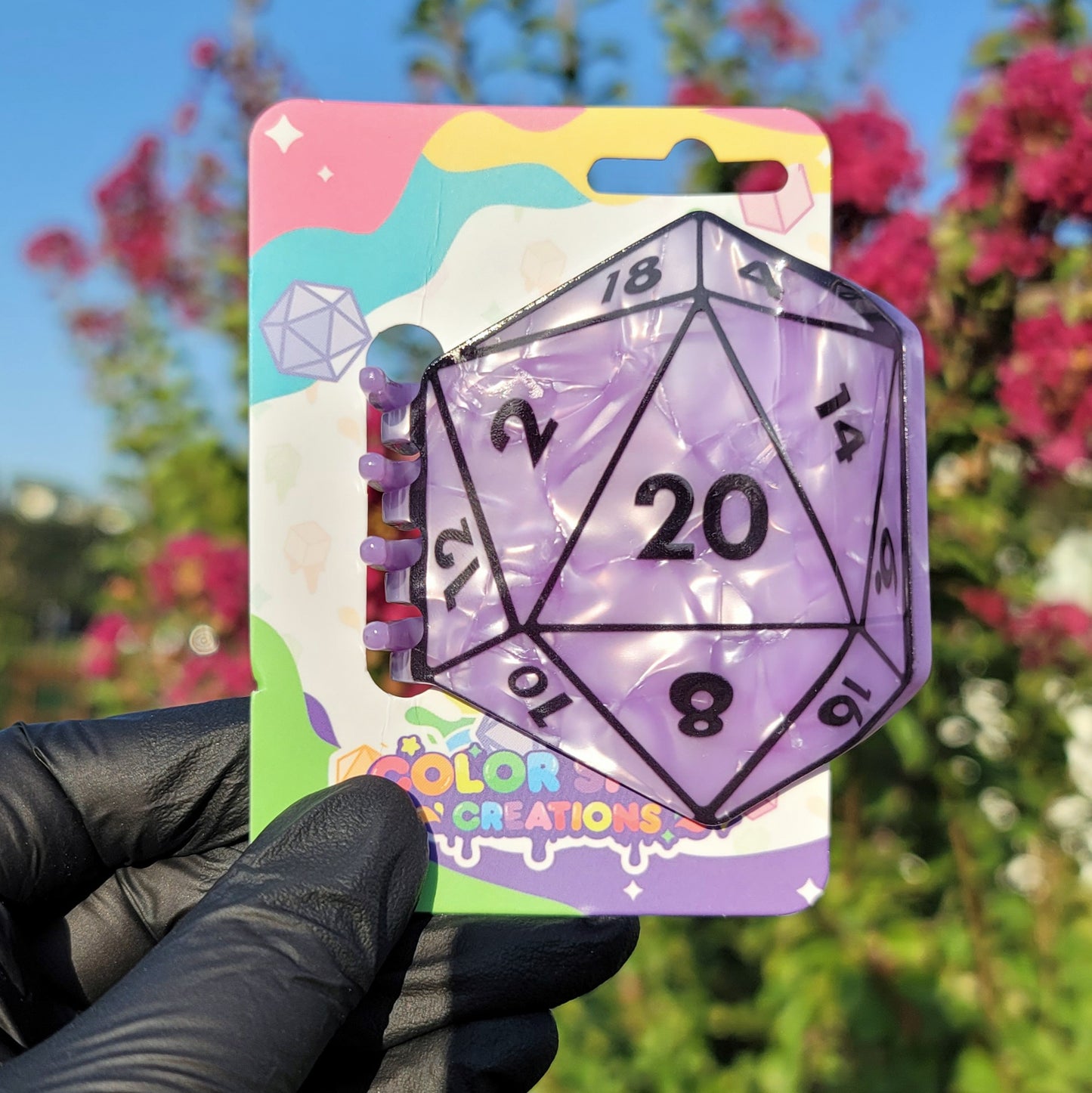 D20 Hair Claw - Purple