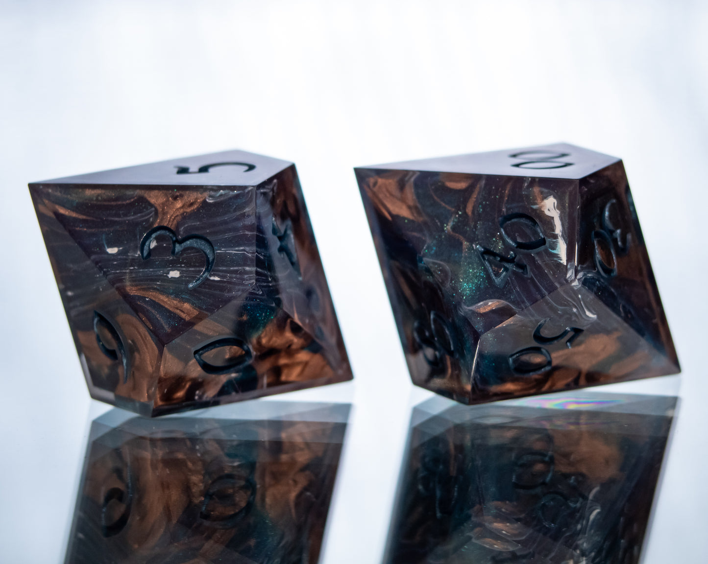Riverbed - 7 Piece Handmade Resin Dice