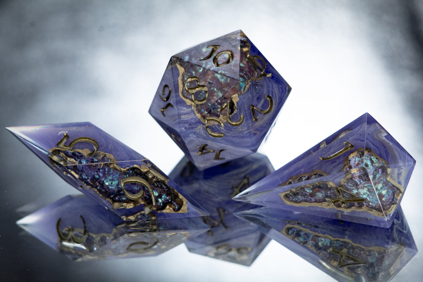Mystic Ore - Sharp 7 Piece Handmade Resin Dice