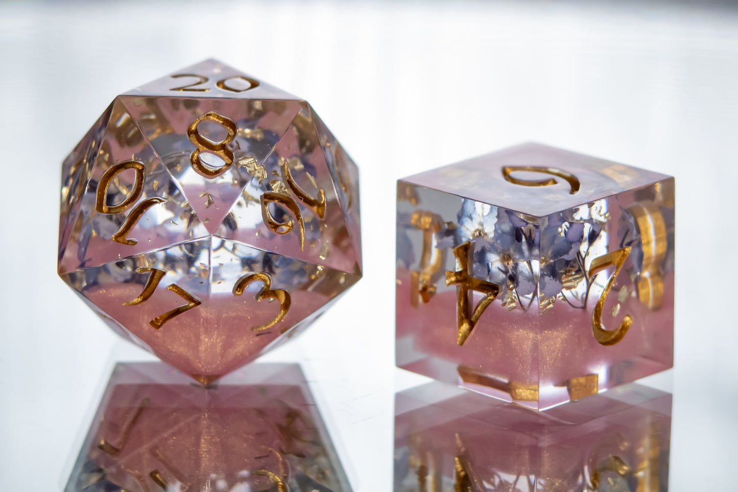 First Love- 7 Piece Handmade Resin Dice