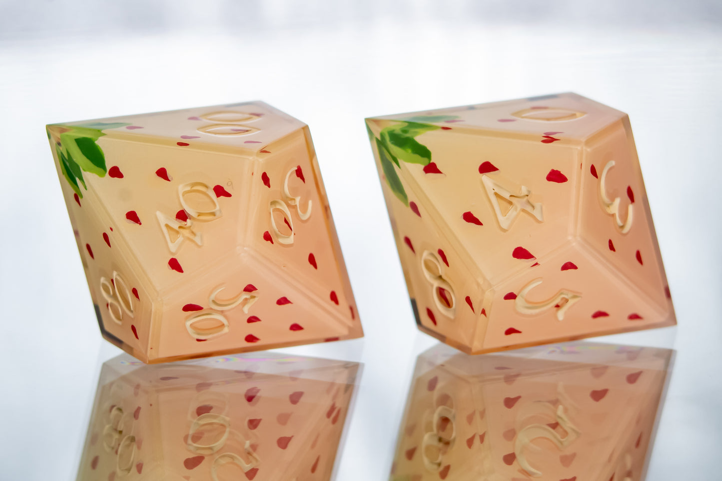 Pineberries - 7 Piece Handmade Resin Dice