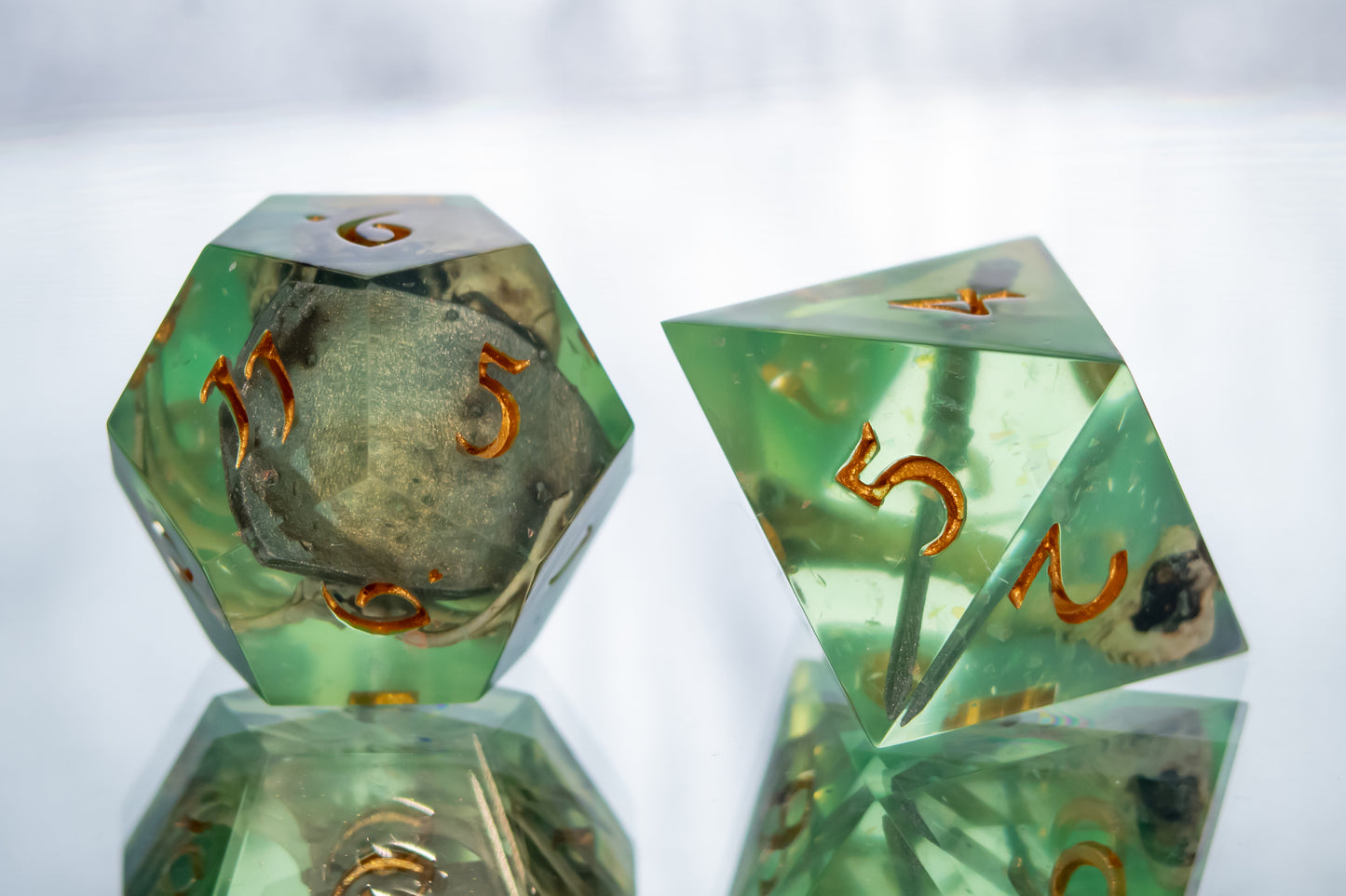 Gelatinous Fate - 7 Piece Handmade Resin Dice