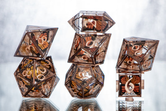 Monarch Collection - 7 Piece Handmade Resin Dice