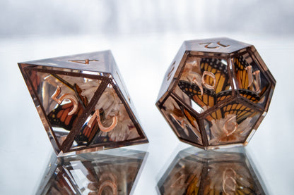 Monarch Collection - 7 Piece Handmade Resin Dice