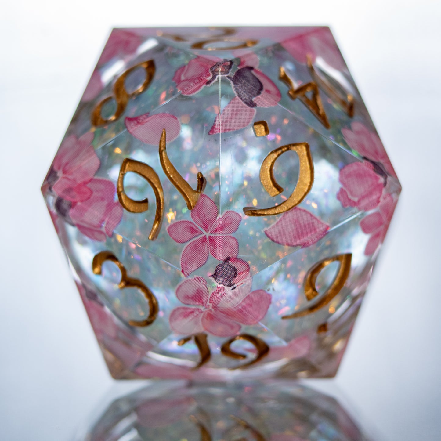 Sakura Waves - Handmade Chonk Liquid Core D20
