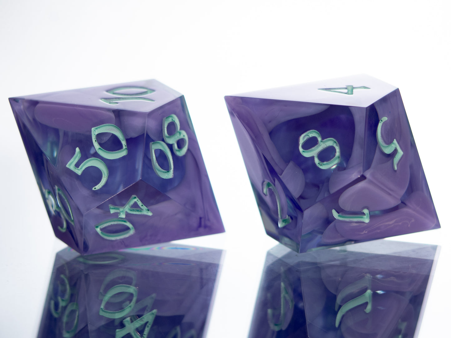 Billowing Bloops - Alt 7 Piece Handmade Resin Dice