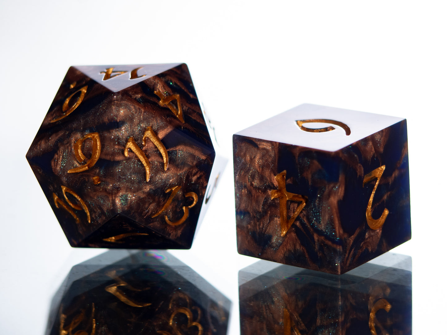River Bed - 7 Piece Handmade Resin Dice