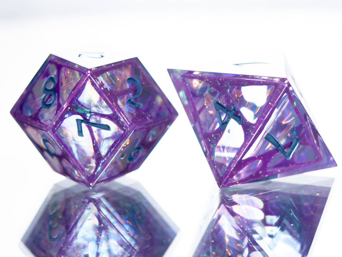 Cosmic Web - Alt 7 Piece Handmade Resin Dice
