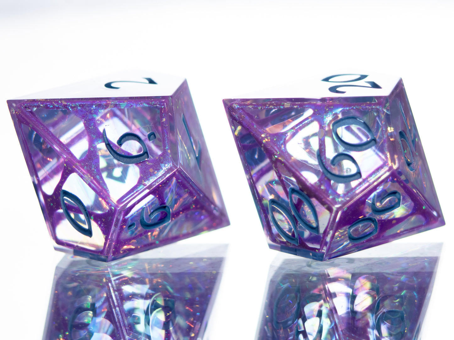 Cosmic Web - Alt 7 Piece Handmade Resin Dice