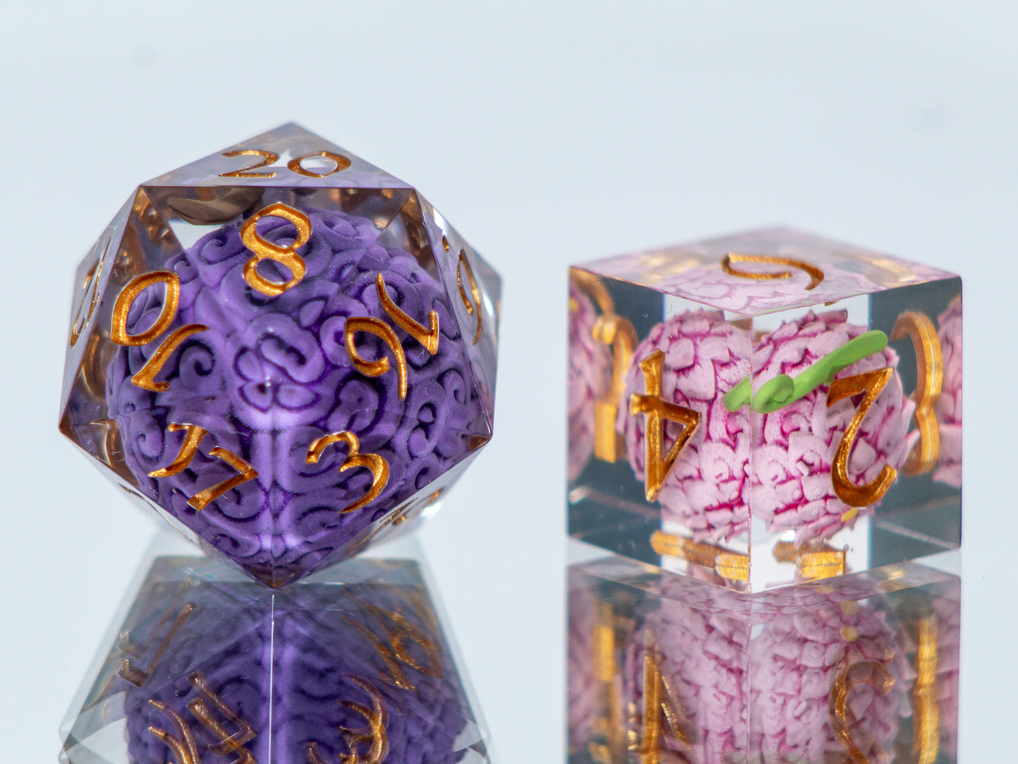 Devilish Fruits- Alt 7 Piece Handmade Resin Dice