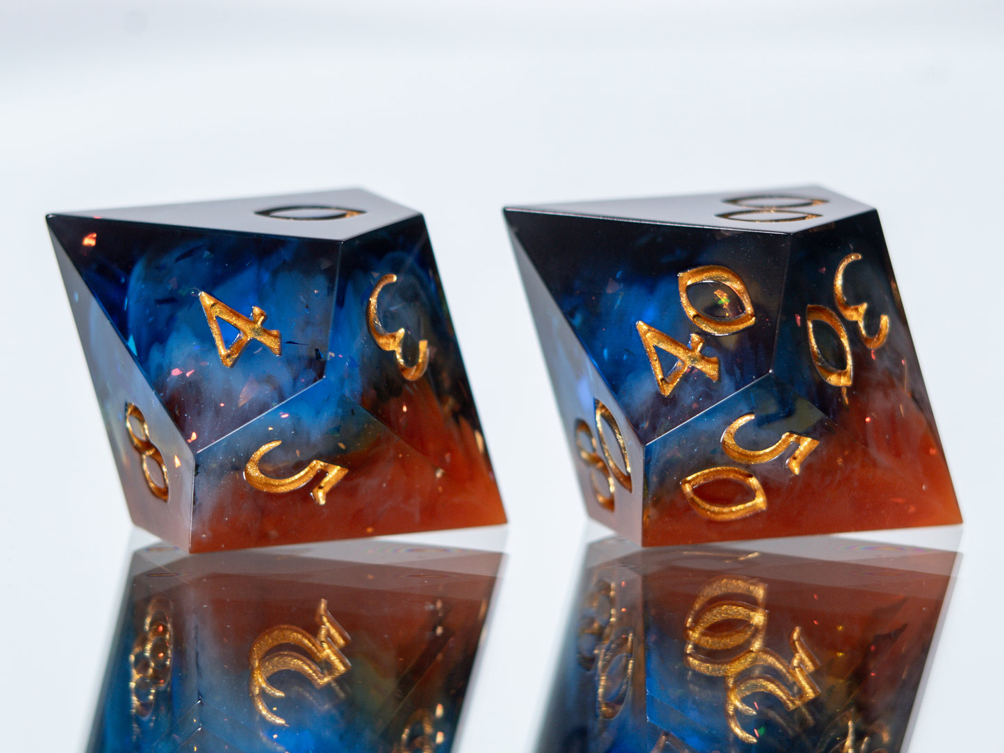 Cosmic Cliffs - Alt 7 Piece Handmade Resin Dice