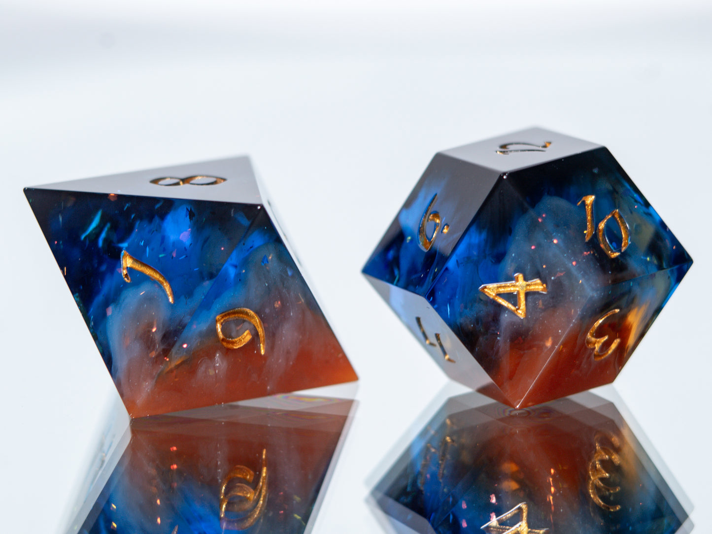 Cosmic Cliffs - Alt 7 Piece Handmade Resin Dice