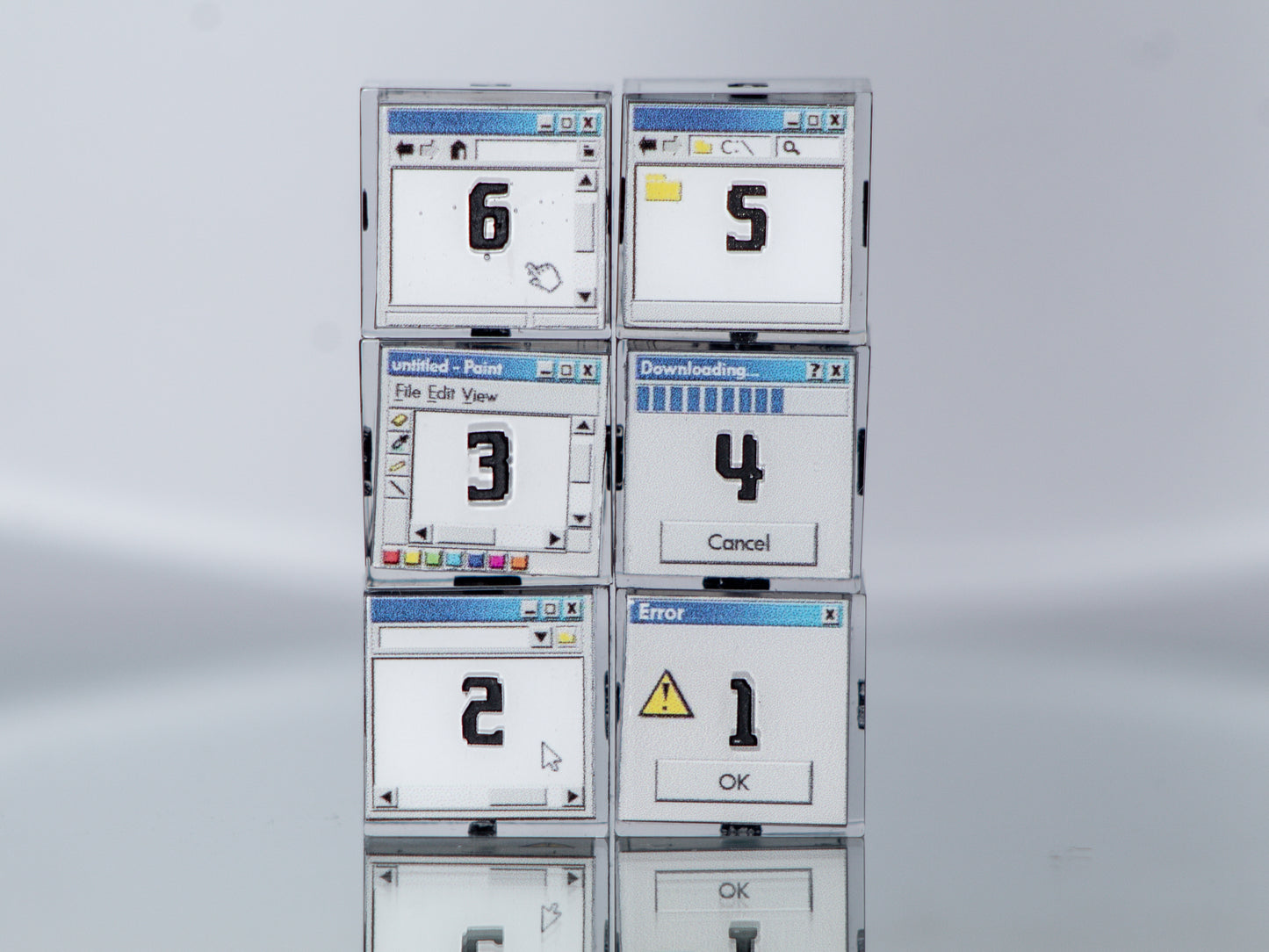 Windows D6 - 6 Piece Handmade Resin Dice