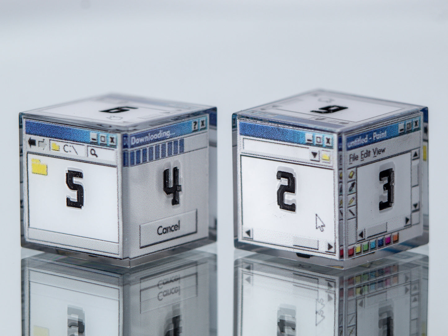 Windows D6 - 6 Piece Handmade Resin Dice