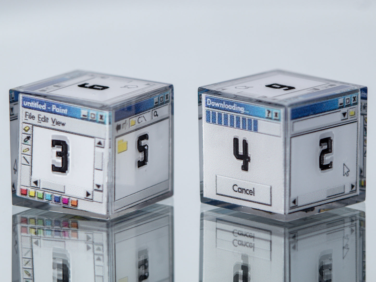 Windows D6 - 6 Piece Handmade Resin Dice