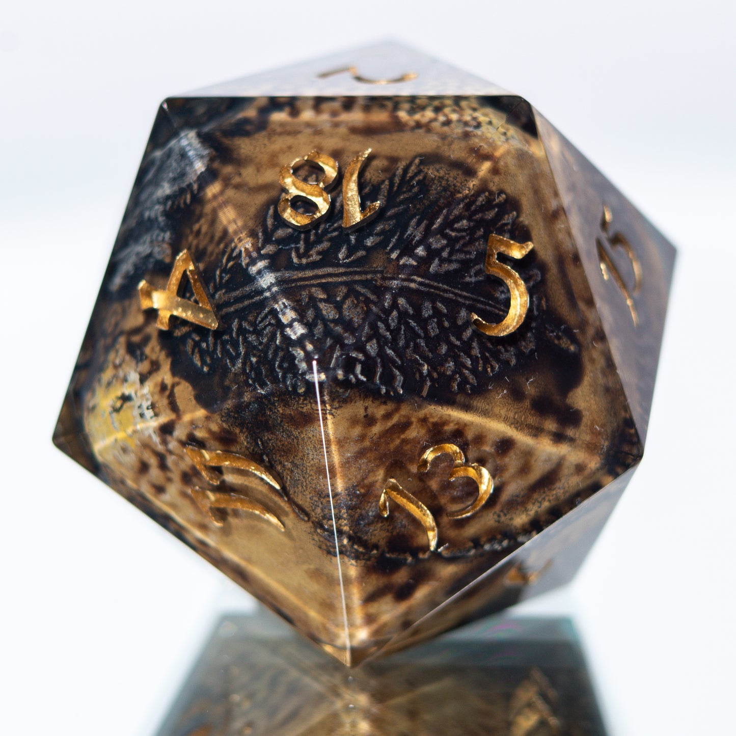Fossils - Handmade Chonk Resin D20
