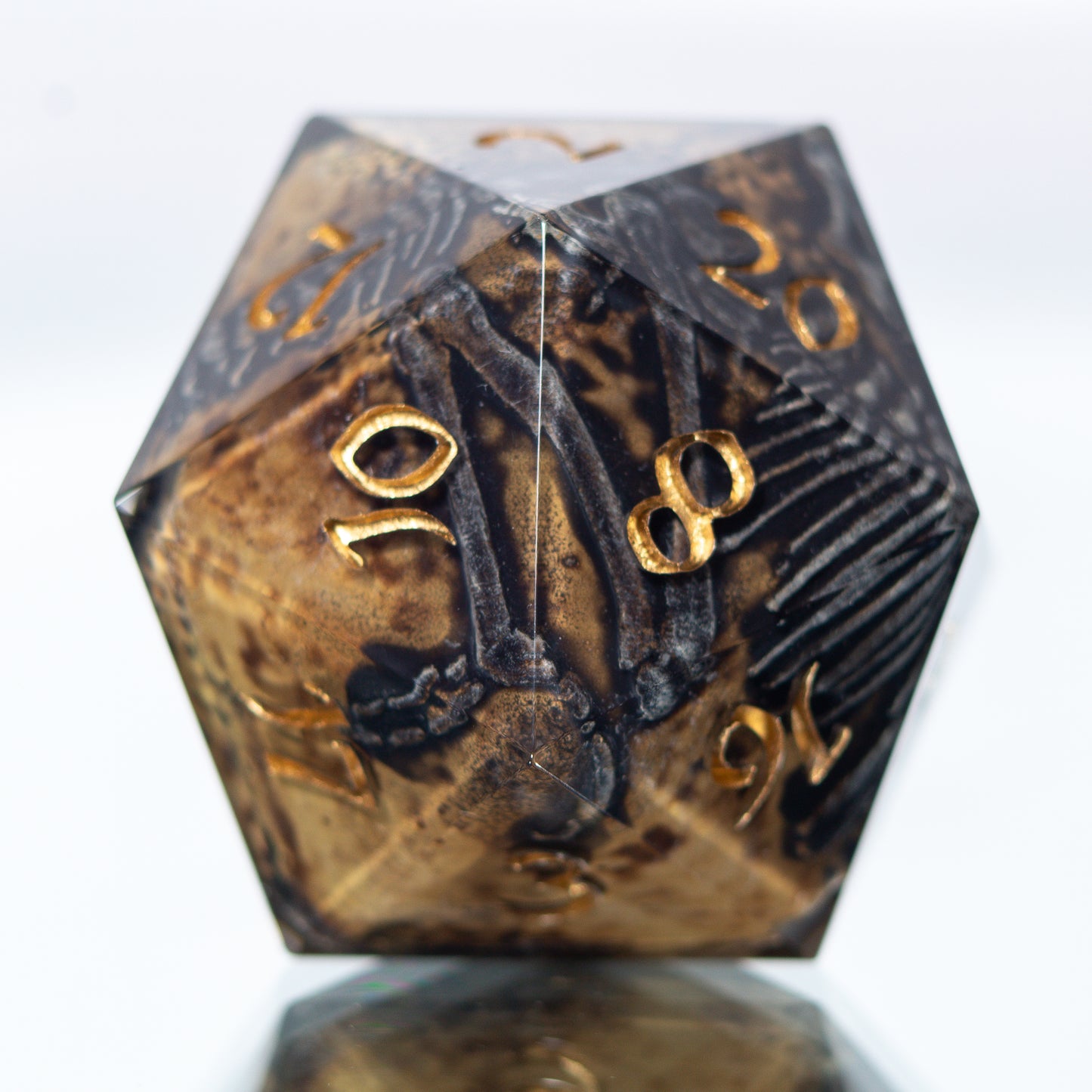 Fossils - Handmade Chonk Resin D20