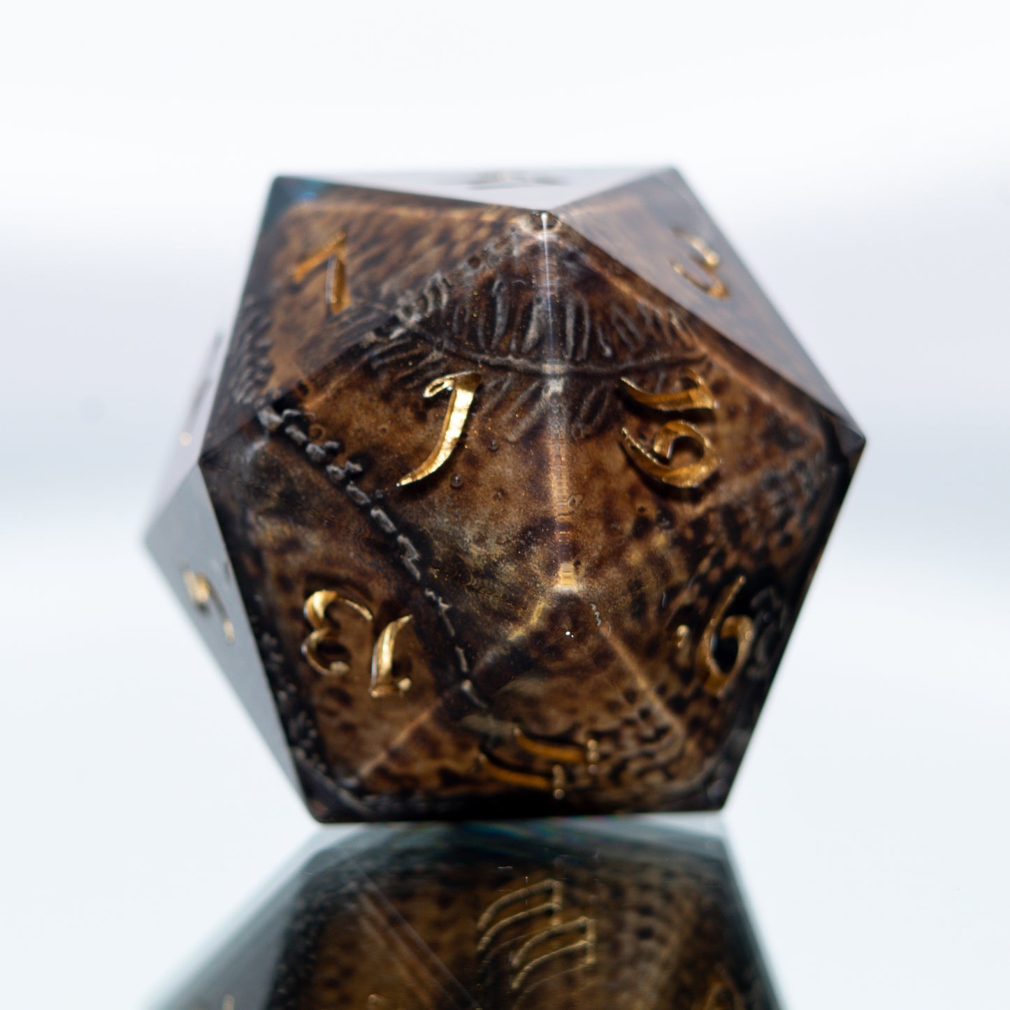 Fossils - Handmade Chonk Resin D20