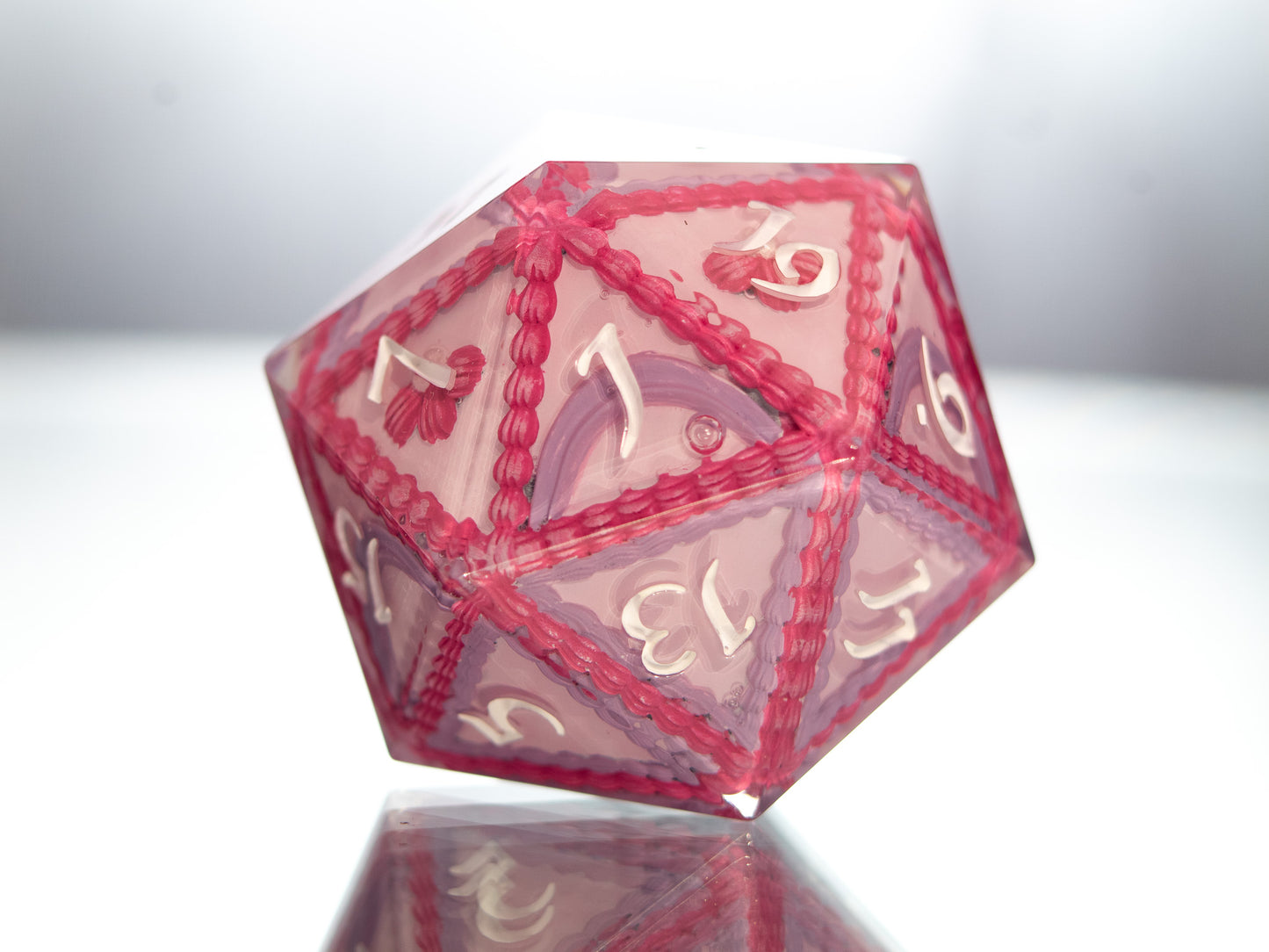 The Cake is a Die! - Handmade Chonk Resin D20