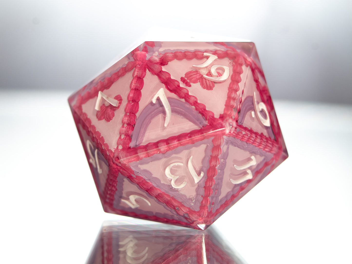 The Cake is a Die! - Handmade Chonk Resin D20