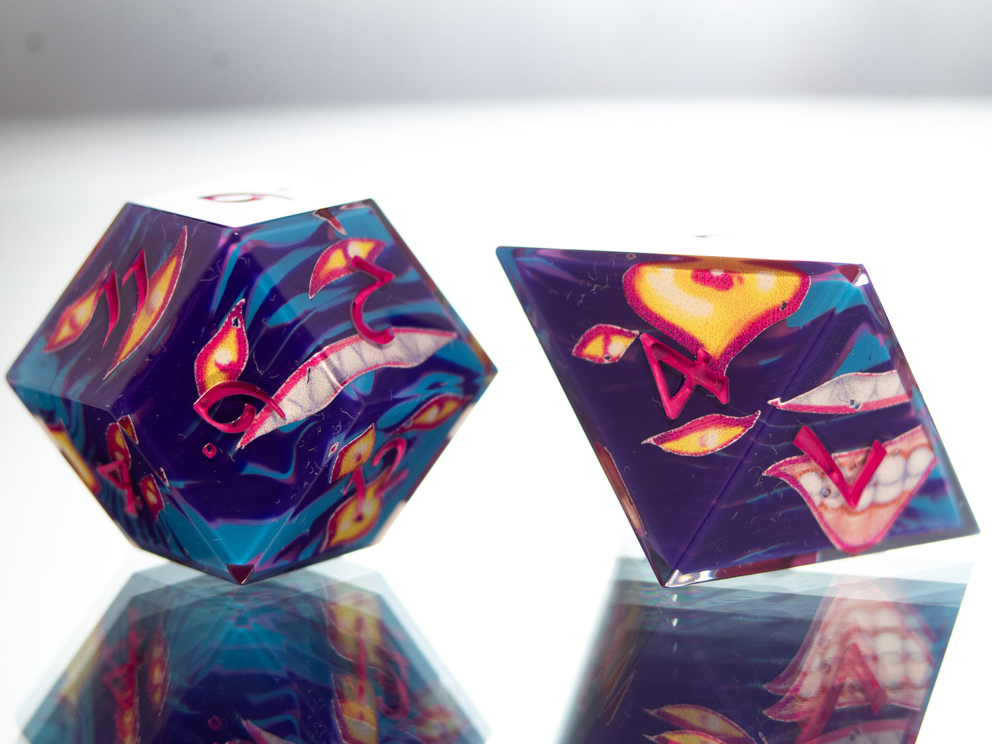 Chaos Daemons - 7 Piece Handmade Dice