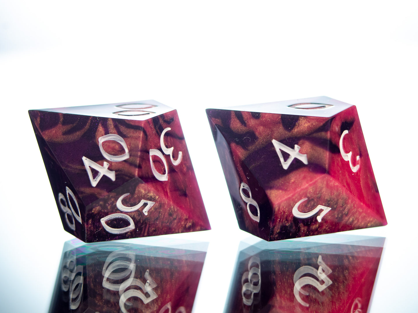 Wild Stripes - Alt 7 Piece Handmade Resin Dice