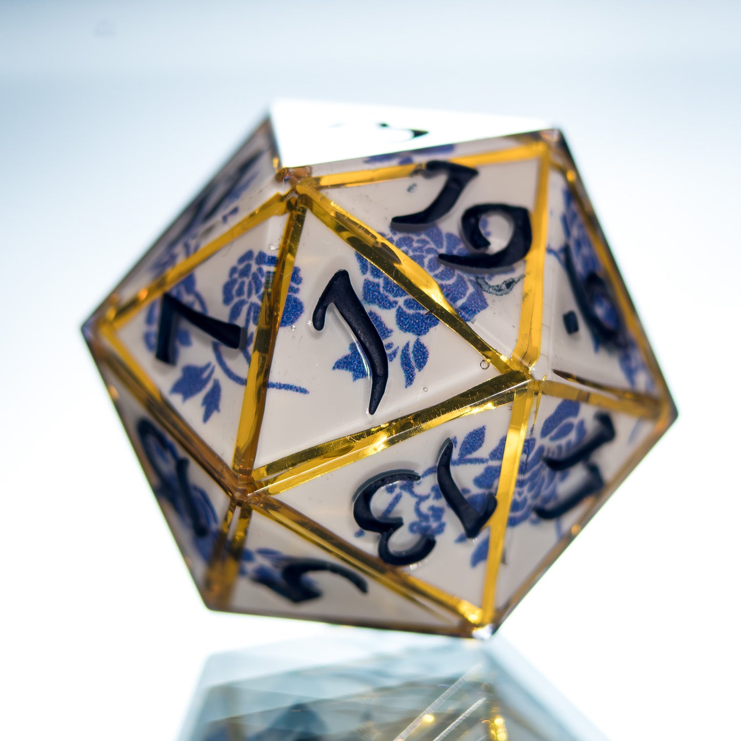 Gilded Porcelain - Single Handmade D20