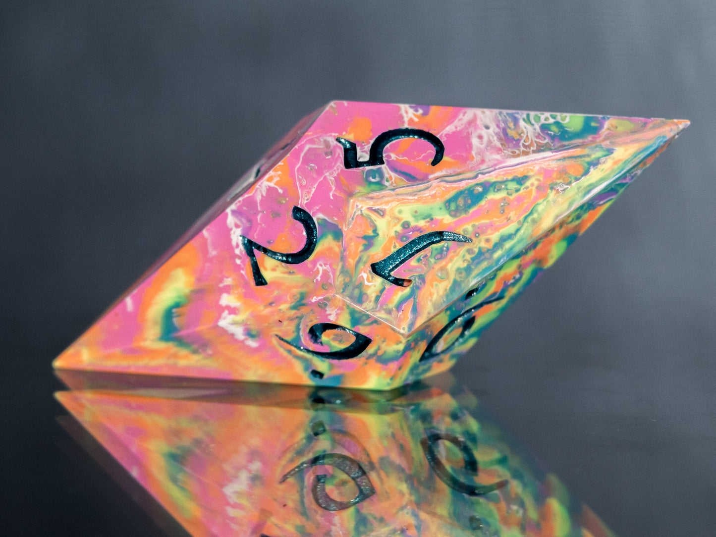 Be Gay, Do Crimes: 7 Piece Handmade Resin Dice