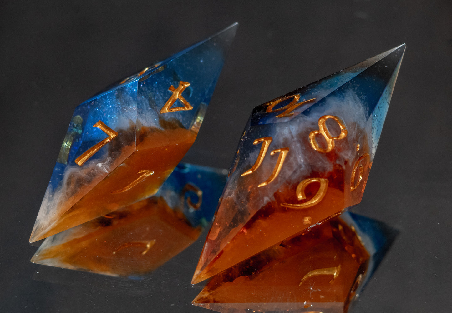 Cosmic Cliffs - 7 Piece Handmade Resin Dice