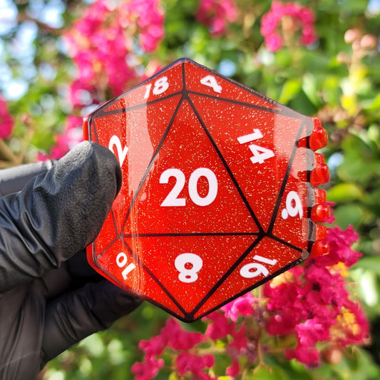 D20 Hair Claw - Red