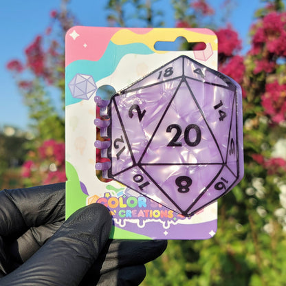 D20 Hair Claw - Purple