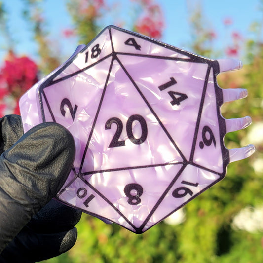 D20 Hair Claw - Purple