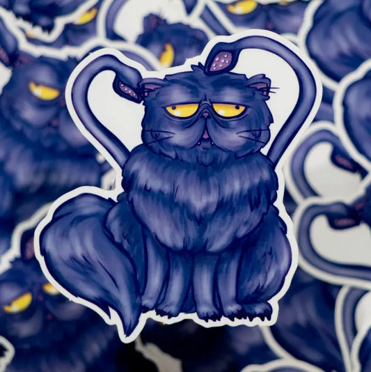 Displacer Cat Transparent Sticker
