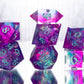 Vaporwave Vibes - 7 Piece Handmade Resin Dice