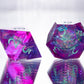 Vaporwave Vibes - 7 Piece Handmade Resin Dice