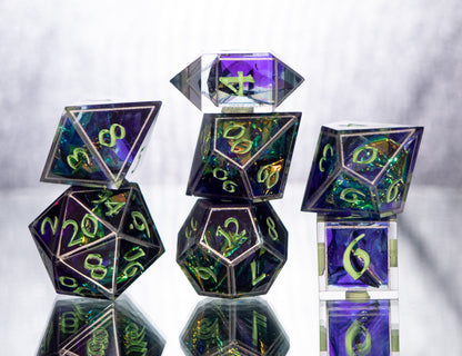 Spacecraft - 7 Piece Handmade Resin Dice