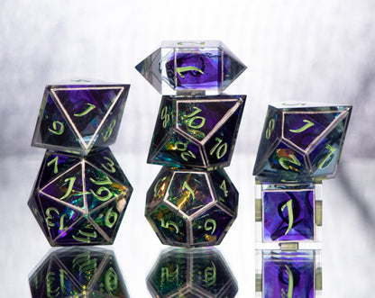 Spacecraft - 7 Piece Handmade Resin Dice