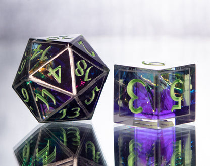 Spacecraft - 7 Piece Handmade Resin Dice