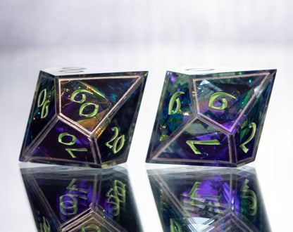 Spacecraft - 7 Piece Handmade Resin Dice