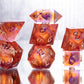 Starry Sunset - 7 Piece Handmade Resin Dice