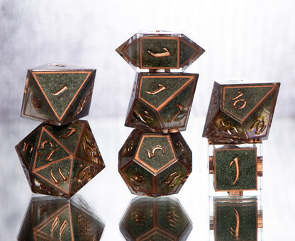 Bog O' Bones - 7 Piece Handmade Resin Dice