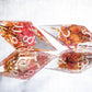 Set Your Heart Ablaze - Sharp 7 Piece Handmade Resin Dice