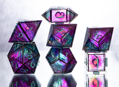 Caged Vibes - 7 Piece Handmade Resin Dice