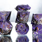 Ace Pride Dirty Pour: 7 Piece Handmade Resin Dice