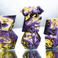 Non-binary Pride Dirty Pour: 7 Piece Handmade Resin Dice