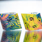 Pan Pride Dirty Pour: 7 Piece Handmade Resin Dice