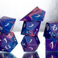 Bi Pride Dirty Pour: Alt 7 Piece Handmade Resin Dice