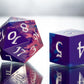 Bi Pride Dirty Pour: Alt 7 Piece Handmade Resin Dice