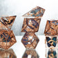 Antique Floral Morphos - Alt 7 Piece Handmade Resin Dice
