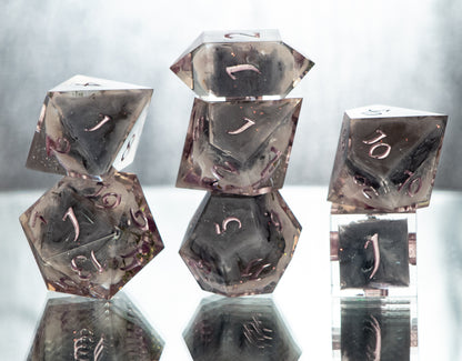 Creeping Fog - 7 Piece Handmade Resin Dice